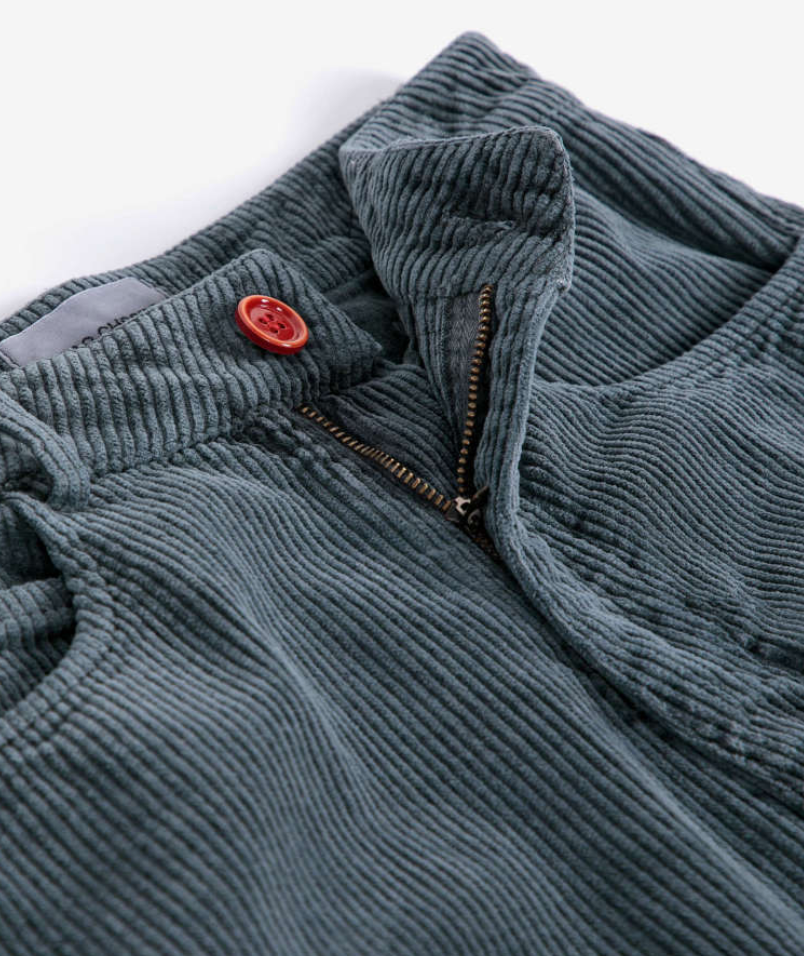 bobo choses adults - corduroy barrel trousers, dark grey