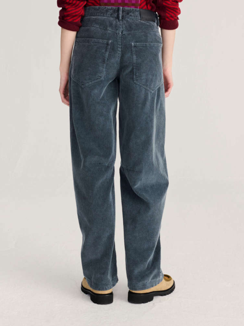 bobo choses adults - corduroy barrel trousers, dark grey