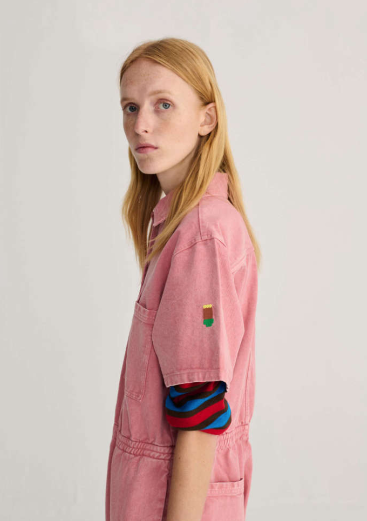 bobo choses adults - embroidery twill overall