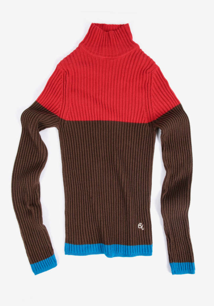 bobo choses adults - color block cotton turtleneck jumper