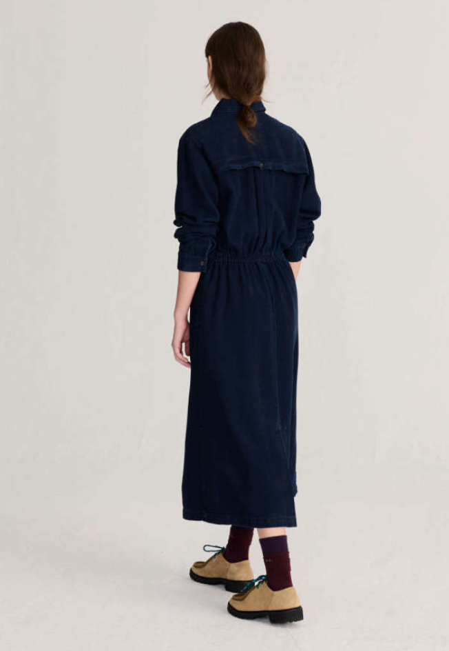 bobo choses adults - washed light denim dress