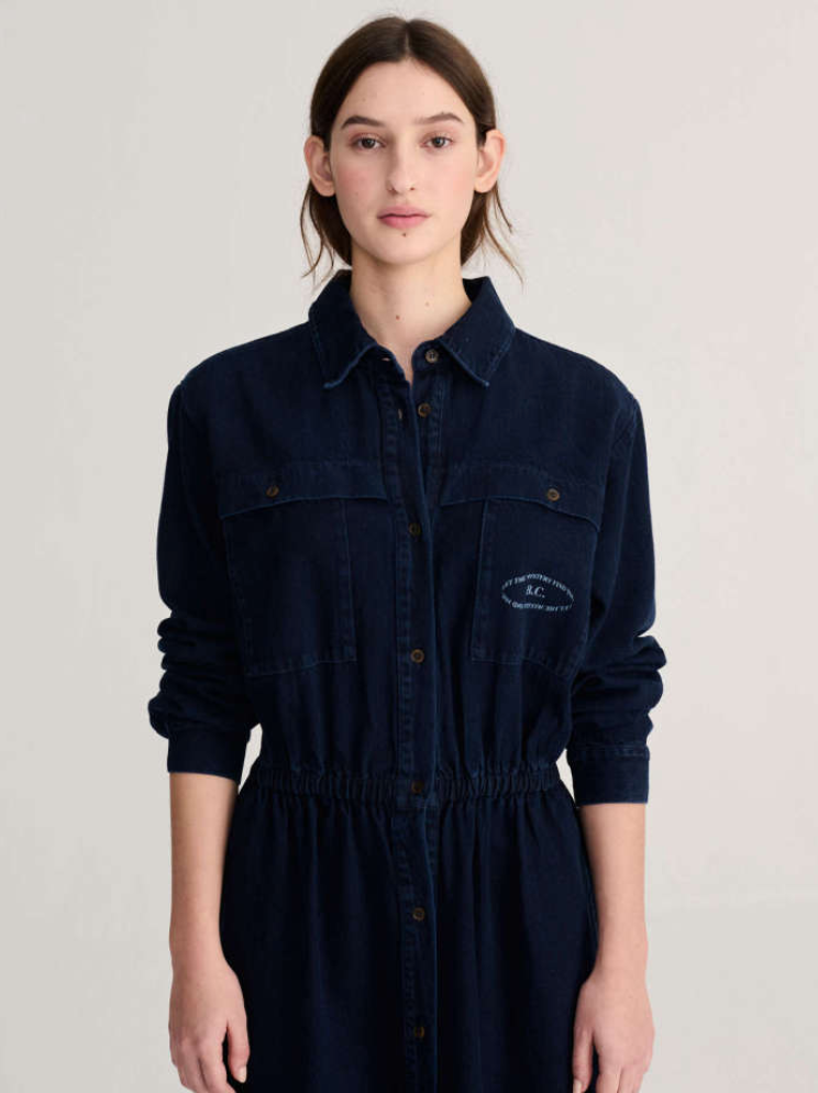 bobo choses adults - washed light denim dress