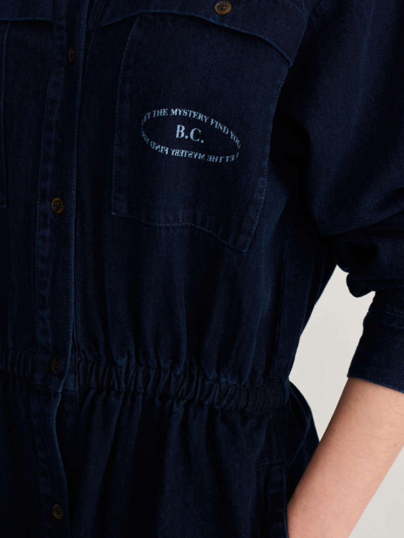 bobo choses adults - washed light denim dress