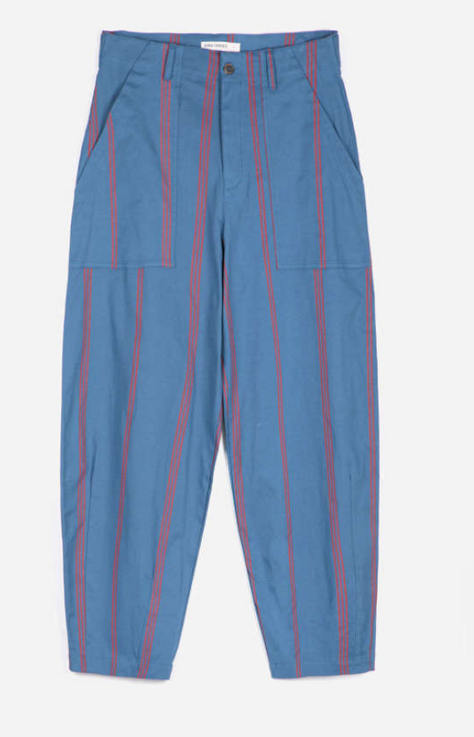 bobo choses adults - triple Stripes all over cotton barrel pants