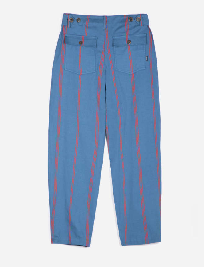 bobo choses adults - triple Stripes all over cotton barrel pants