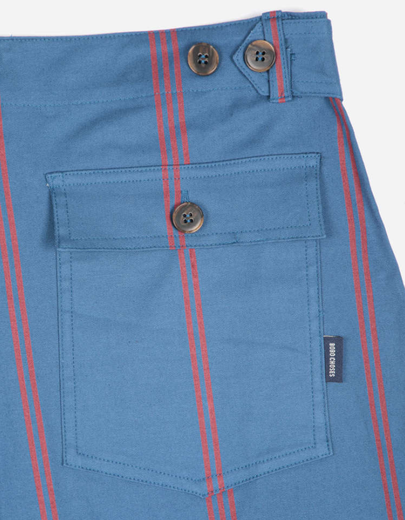 bobo choses adults - triple Stripes all over cotton barrel pants