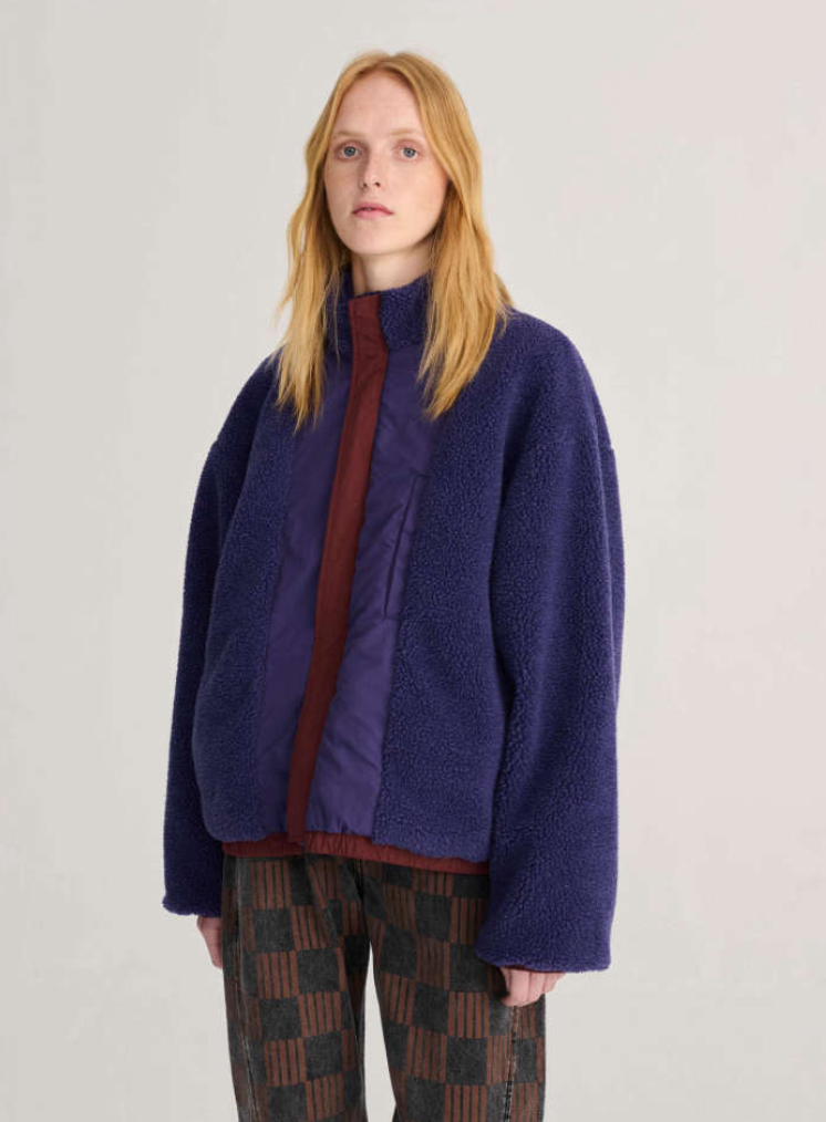 bobo choses adults - color block nylon sherpa puffer