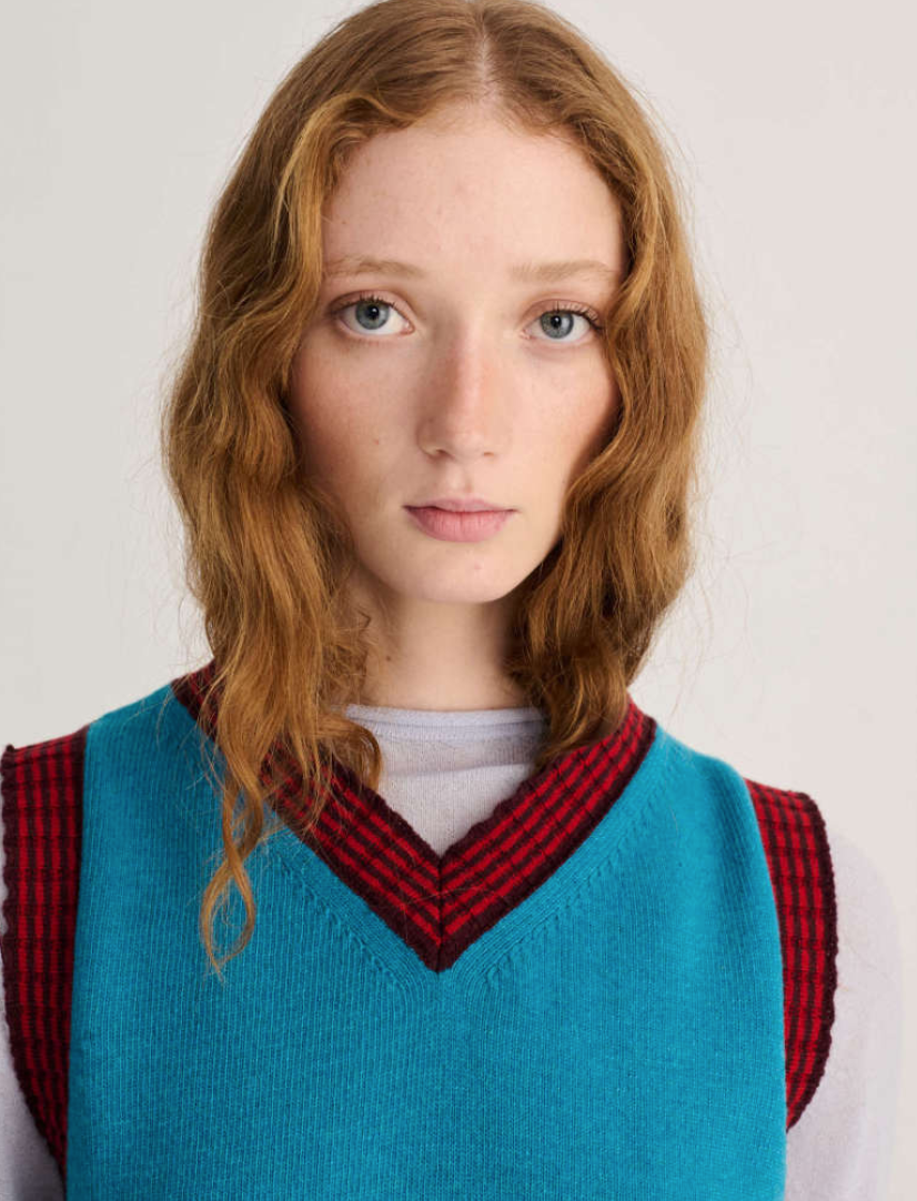 bobo choses adults - striped knitted wool blend vest