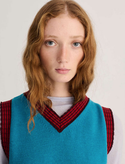 bobo choses adults - striped knitted wool blend vest