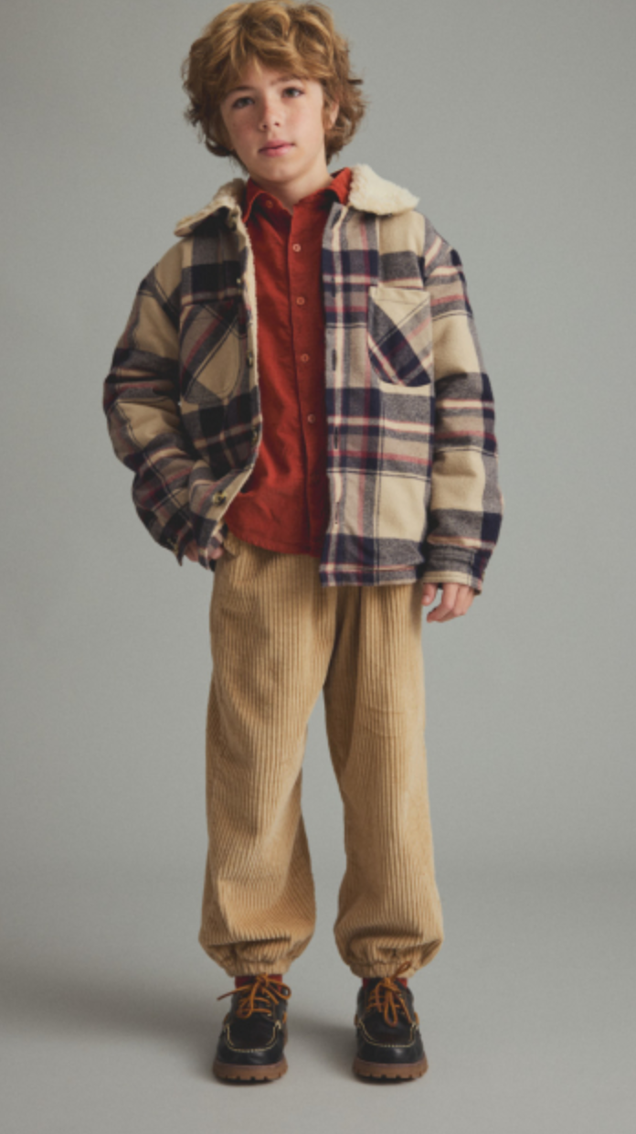 cozmo - eider, wide wale corduroy pants, stone