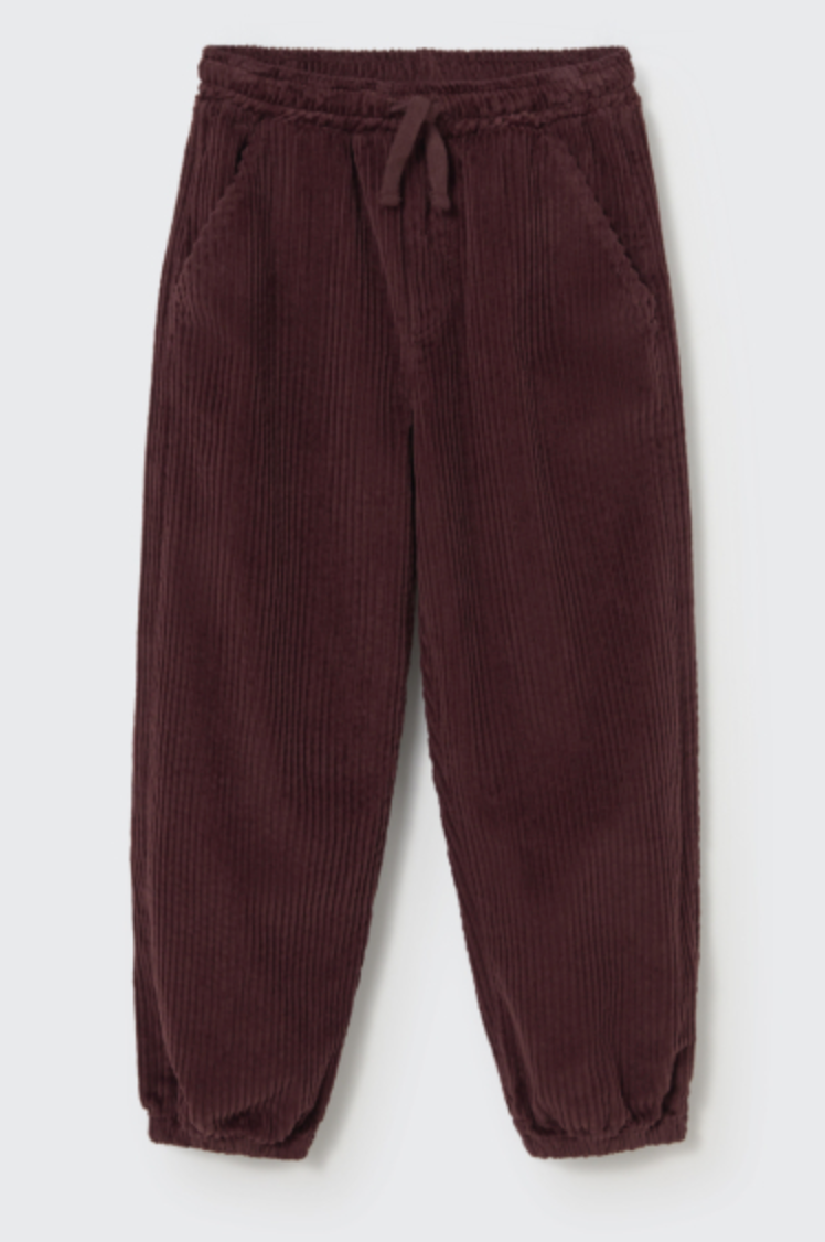 cozmo - eider, wide wale corduroy pants, chocolate