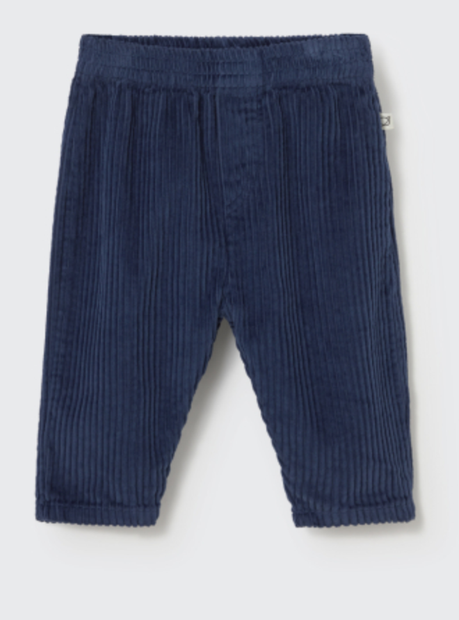cozmo - miki, wide wale corduroy baby pants, navy