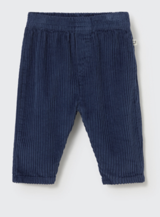 cozmo - miki, wide wale corduroy baby pants, navy