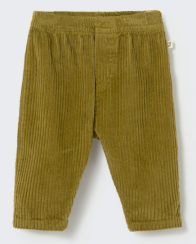 cozmo - miki, wide wale corduroy baby pants, green