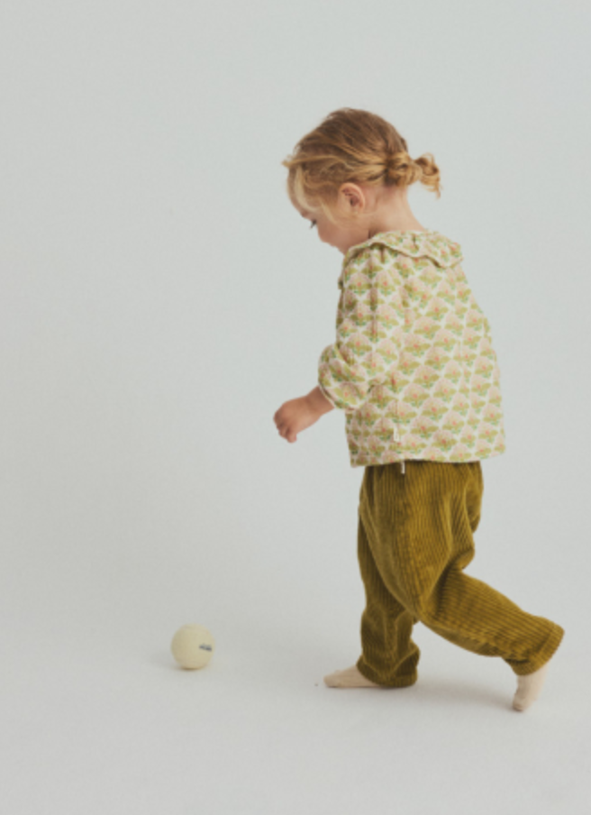 cozmo - miki, wide wale corduroy baby pants, green