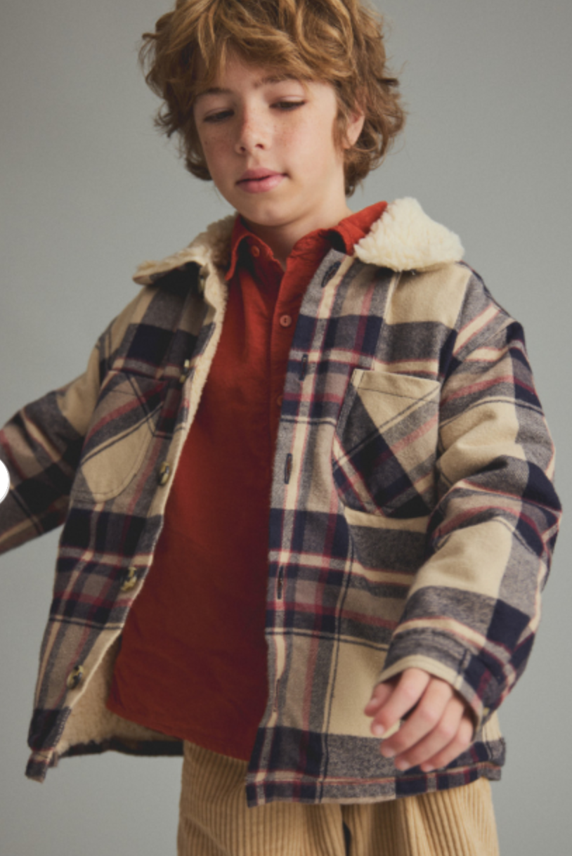 cozmo - oslo, warm plaid flannel jacket