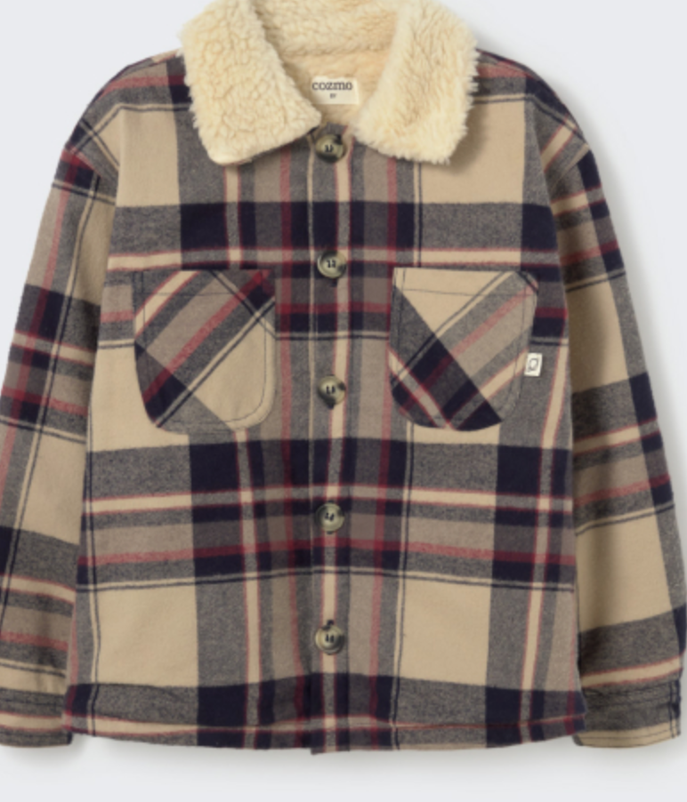 cozmo - oslo, warm plaid flannel jacket