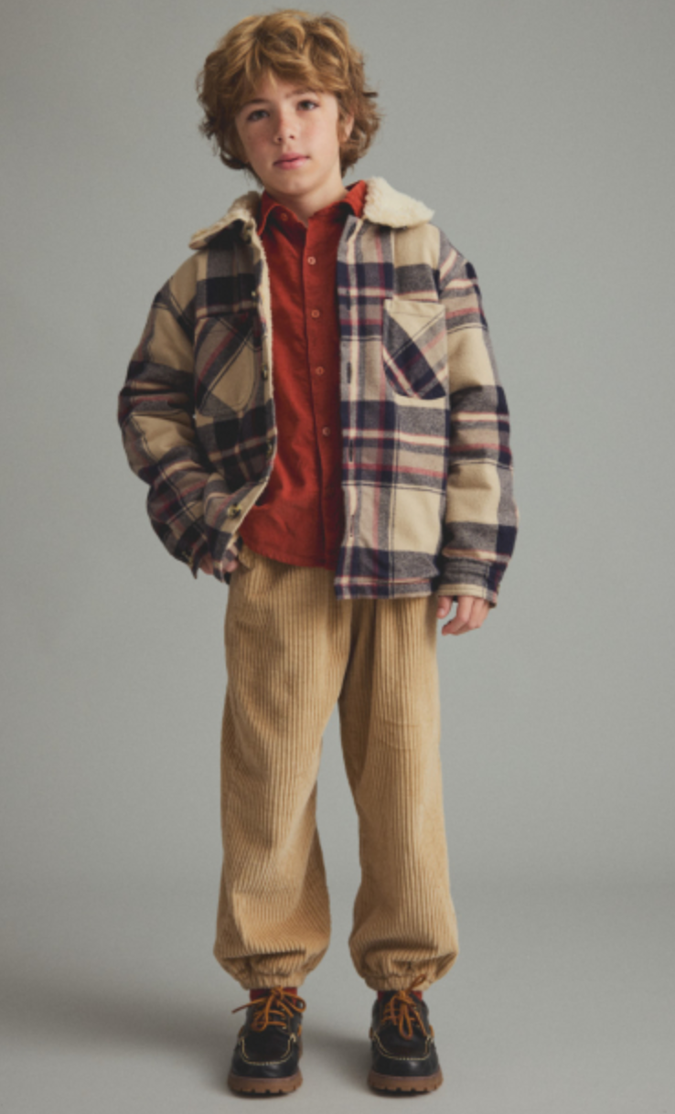 cozmo - oslo, warm plaid flannel jacket