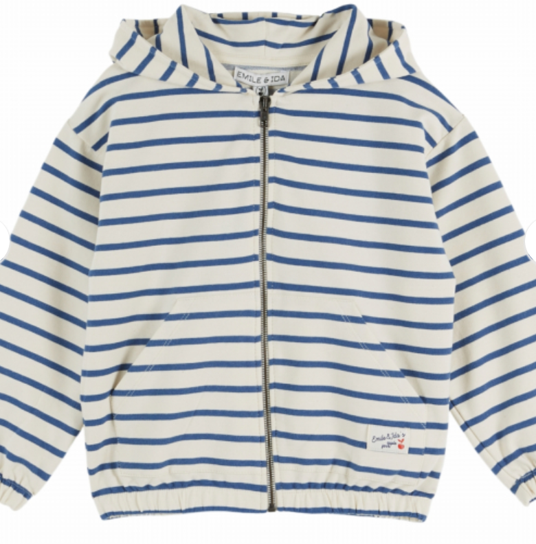 emile & ida enfants - sweat capuche, zippé