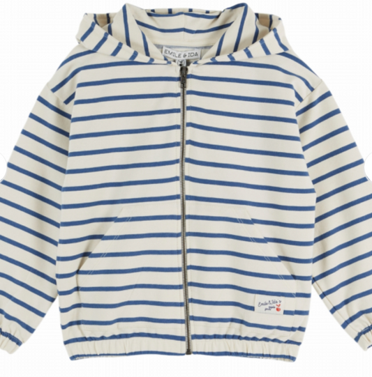 emile & ida enfants - sweat capuche, zippé