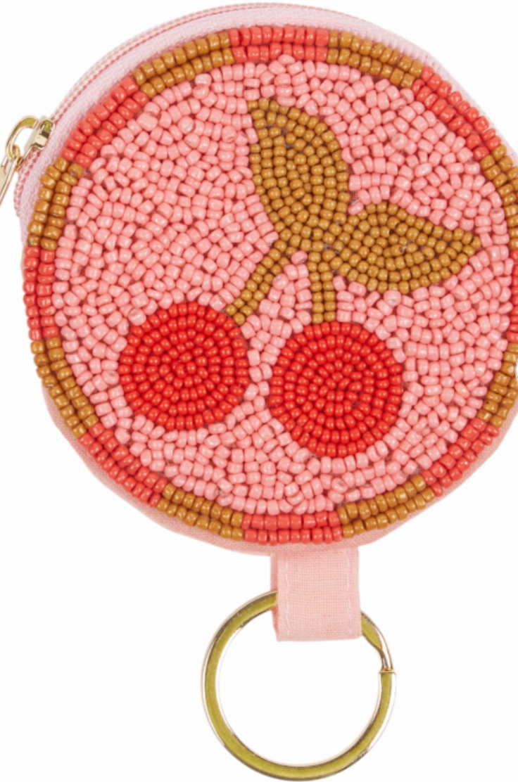 emile & ida enfants - porte-monnaie perles, cerise