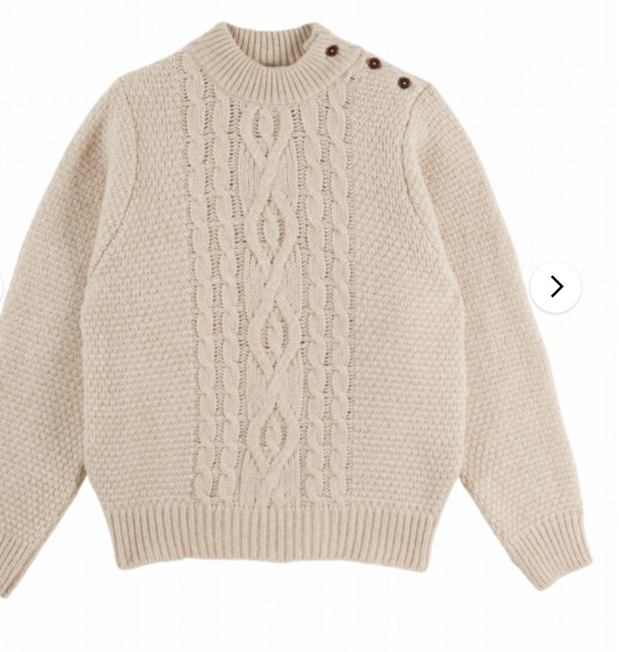 emile & ida femmes - pull irlandais eden, farine