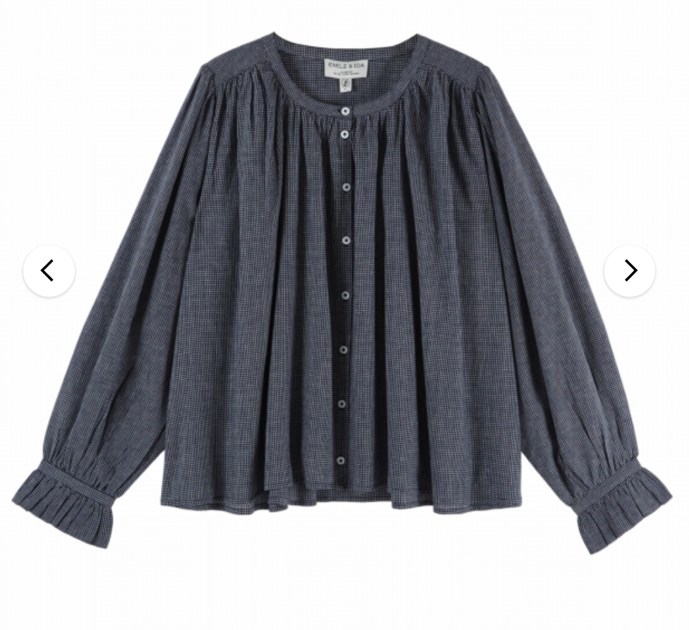 emile & ida femmes - blouse edounia 1, ample khadi, helsinki