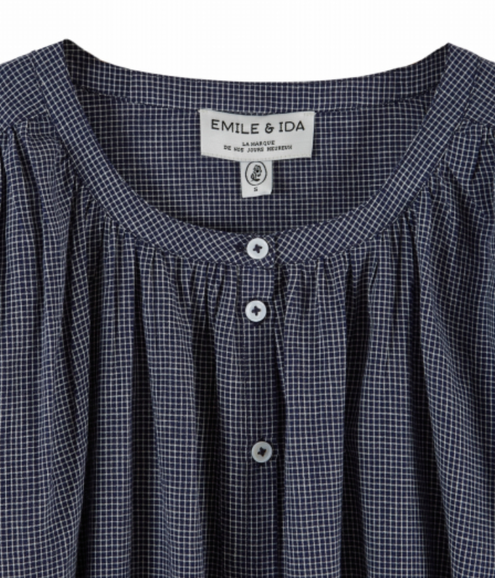 emile & ida femmes - blouse edounia 1, ample khadi, helsinki