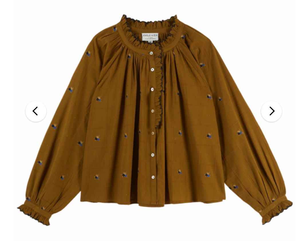 emile & ida femmes - blouse elyana, artichaud