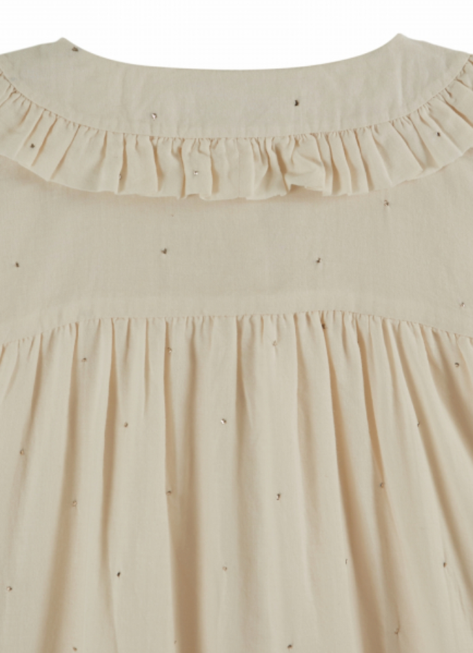 emile & ida femmes - blouse estellation, crème (volantée mukesh)