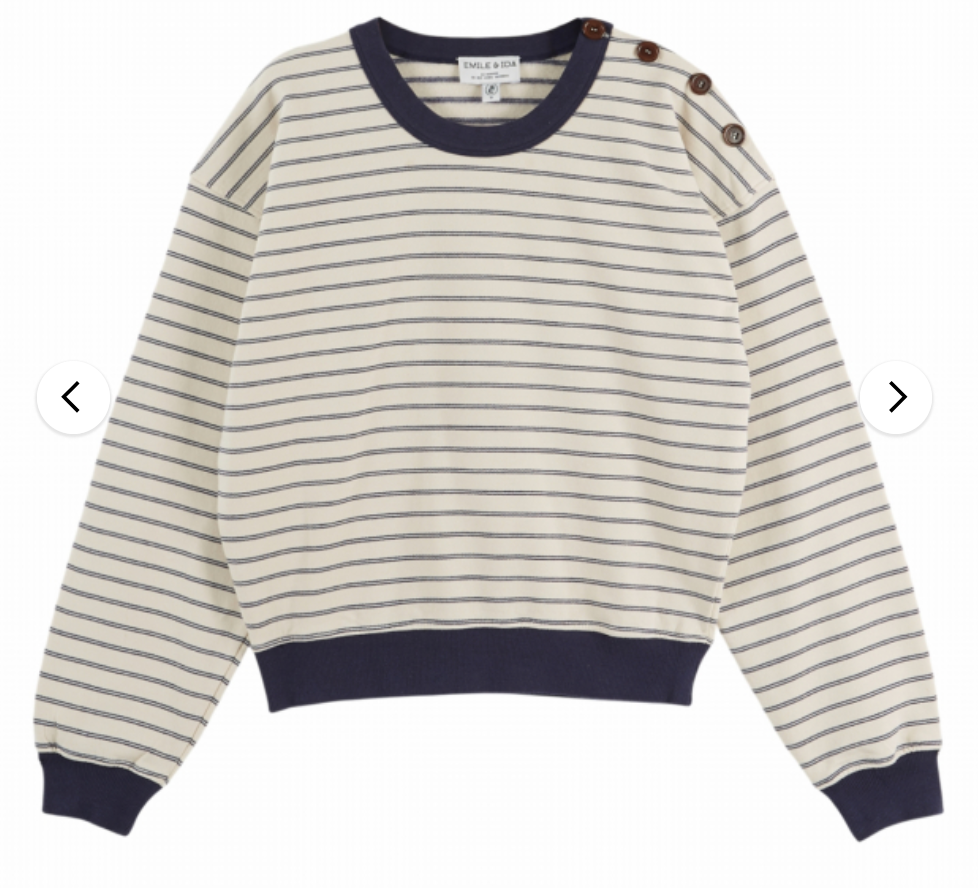 emile & ida femmes - sweat rayé elliot, pinstripe