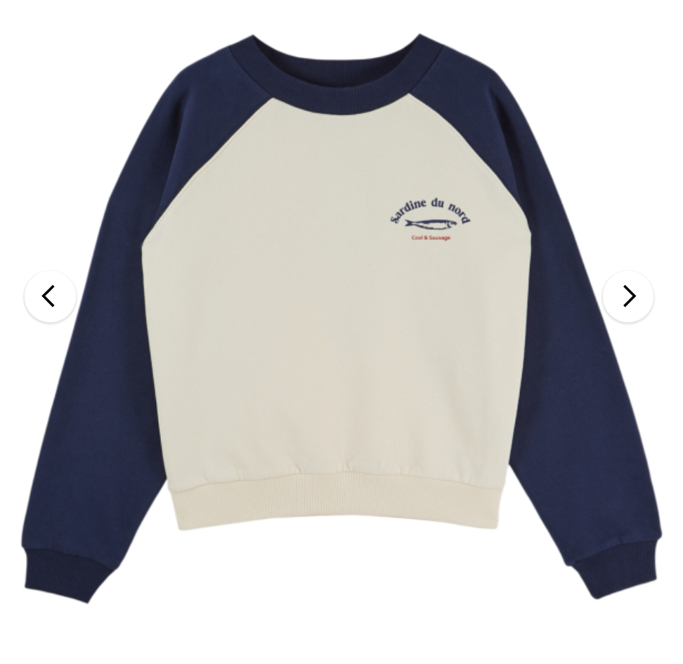 emile & ida femmes - sweat elina, midnight & écru