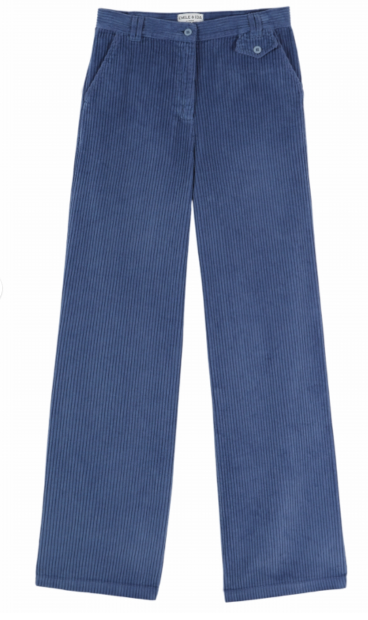 emile & ida femmes - pantalon edgar, océan