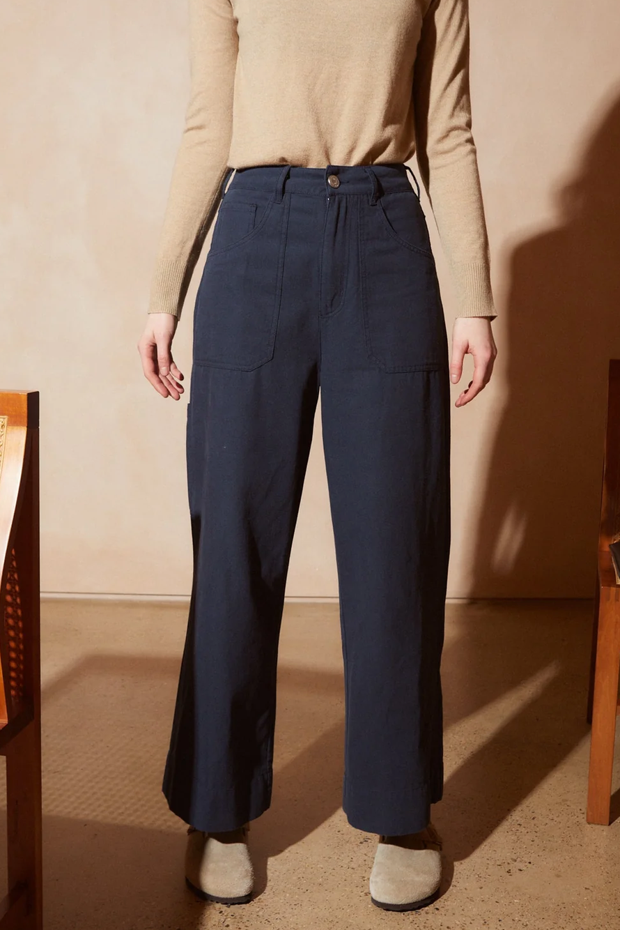 L.F.MARKEY - carpenter trouser navy / drop 2