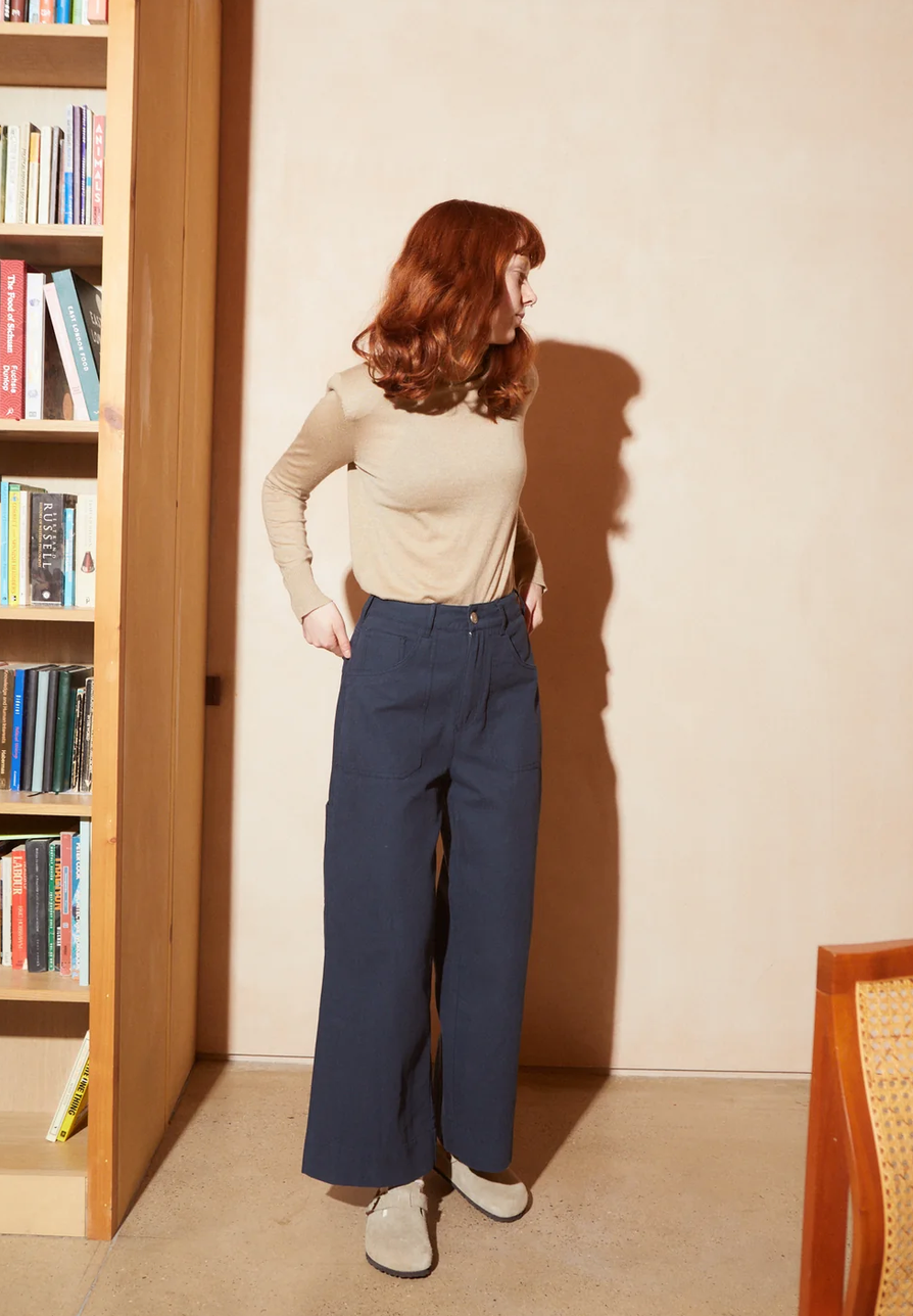 L.F.MARKEY - carpenter trouser navy / drop 2