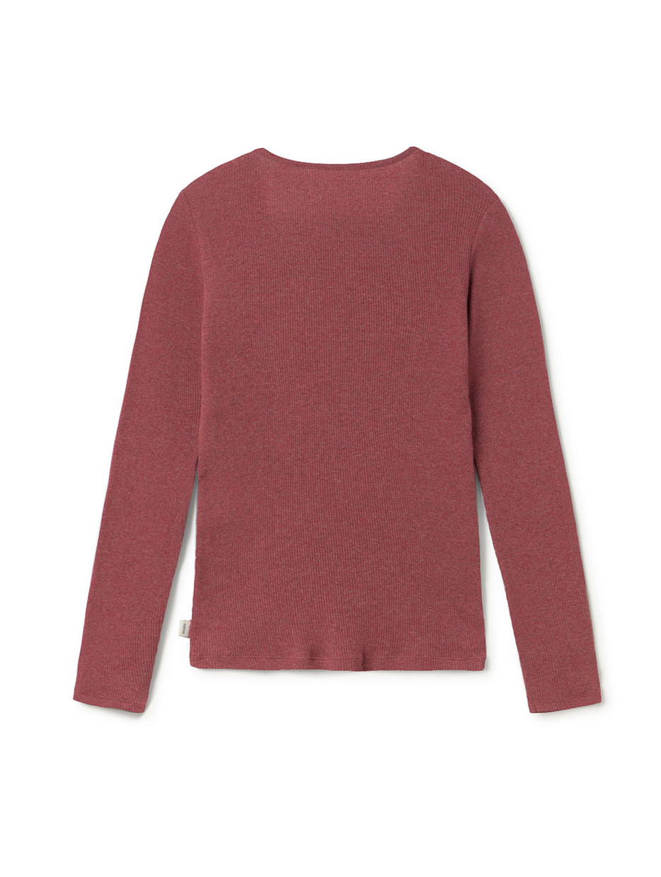 twothirds - arran longsleeve shirt, wine