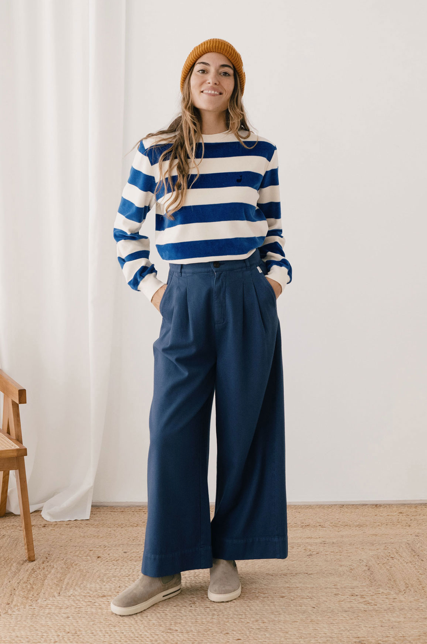 twothirds - hawi sweatshirt, ultramarine stripes