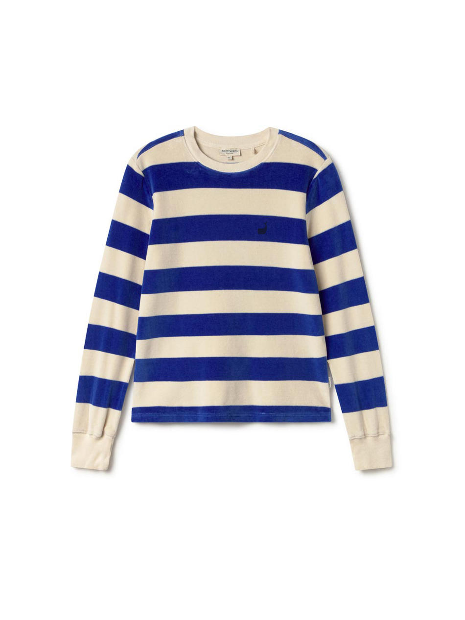 twothirds - hawi sweatshirt, ultramarine stripes