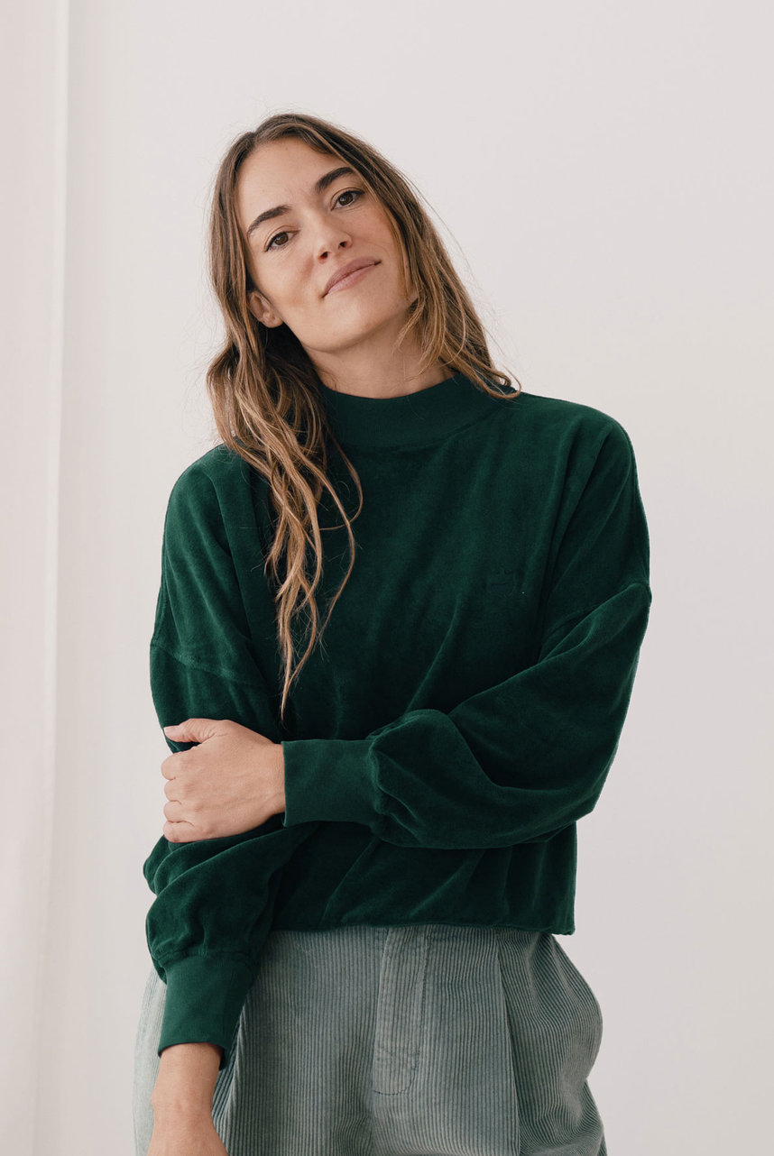 twothirds - binz sweatshirt, dark green