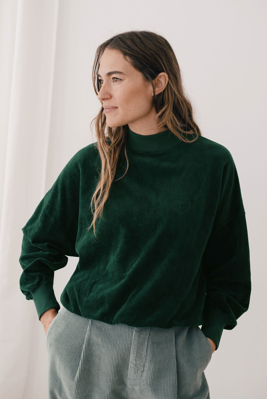 twothirds - binz sweatshirt, dark green