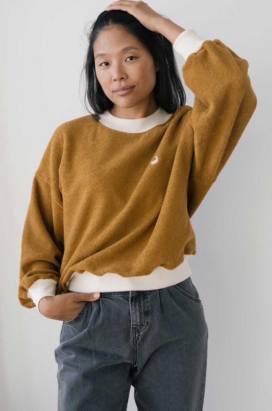 twothirds - bequia sweatshirt, golden brown