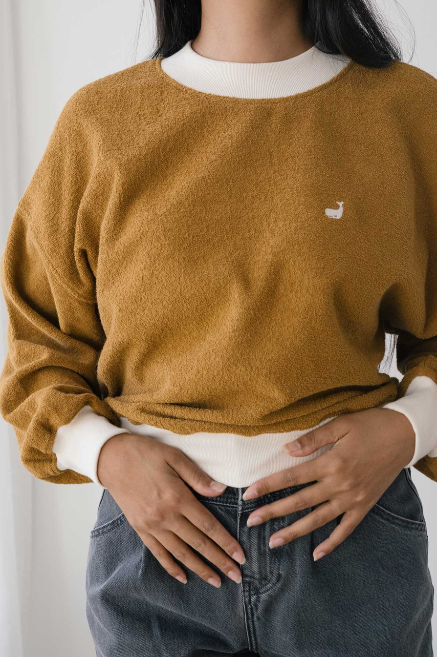 twothirds - bequia sweatshirt, golden brown