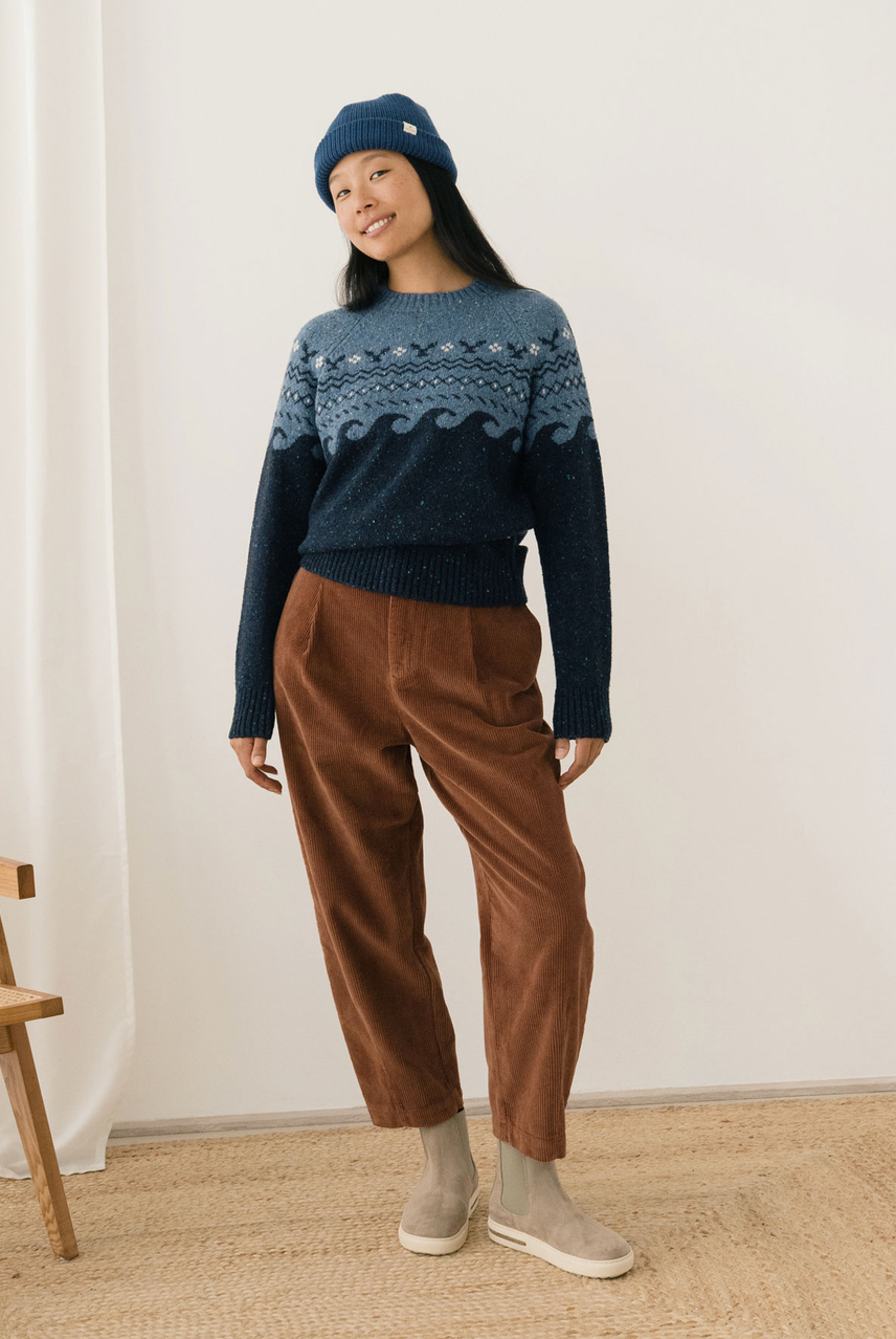 twothirds - gaios jumper, blue jacquard