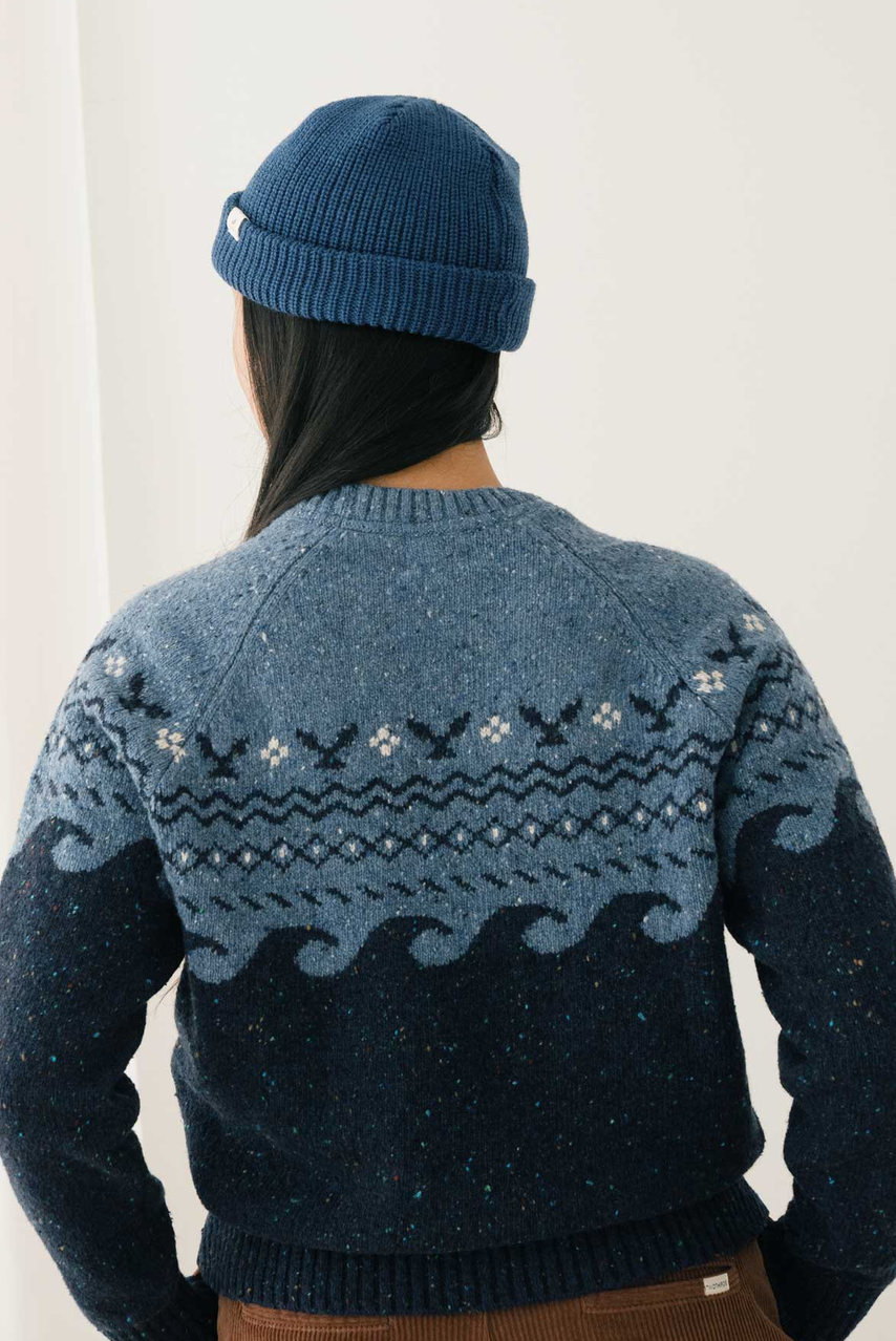 twothirds - gaios jumper, blue jacquard