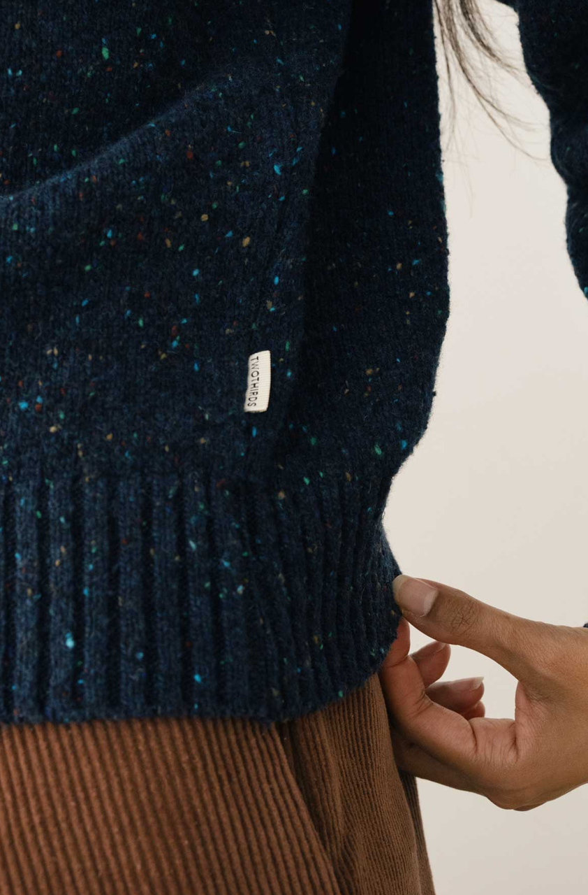 twothirds - gaios jumper, blue jacquard