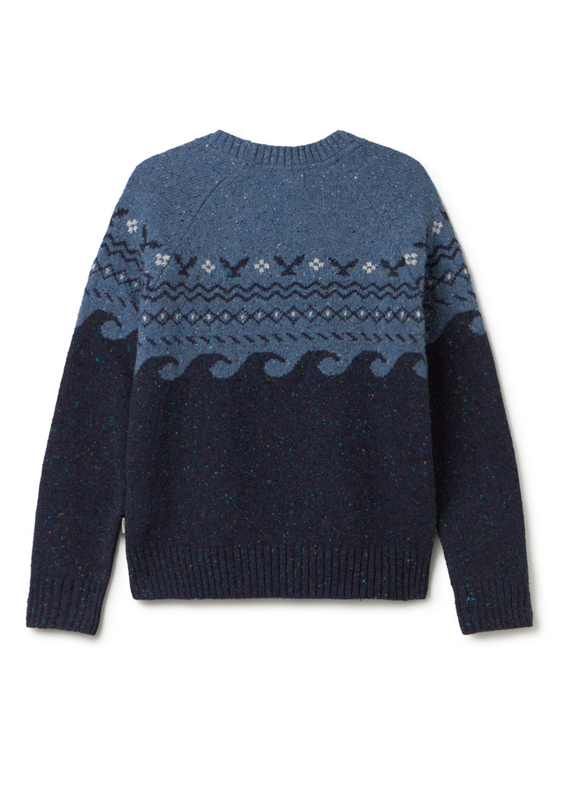 twothirds - gaios jumper, blue jacquard