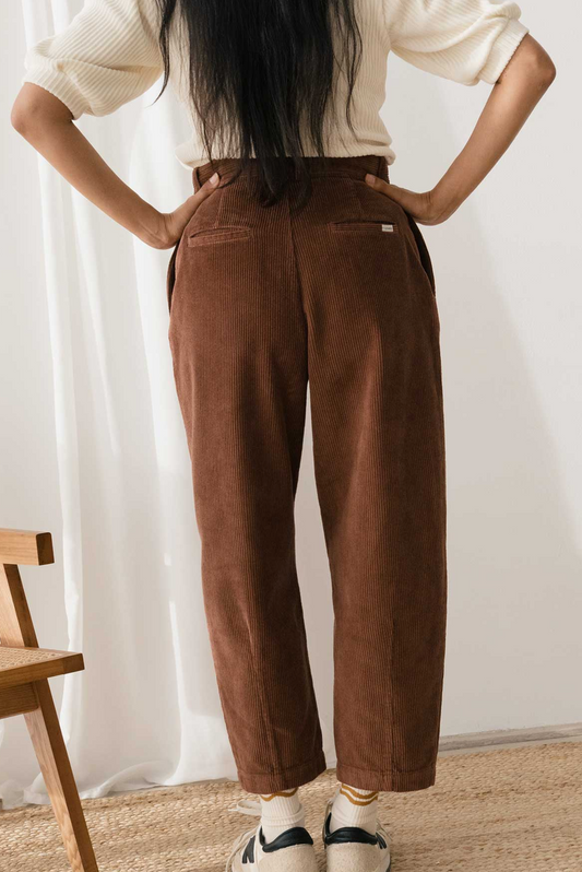 twothirds - haruku corduroy trousers, cappuccino