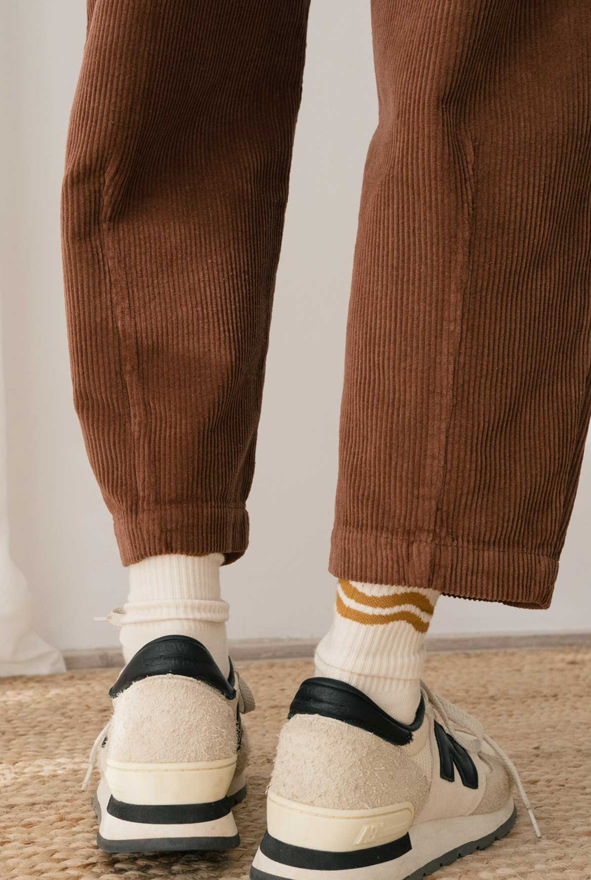 twothirds - haruku corduroy trousers, cappuccino