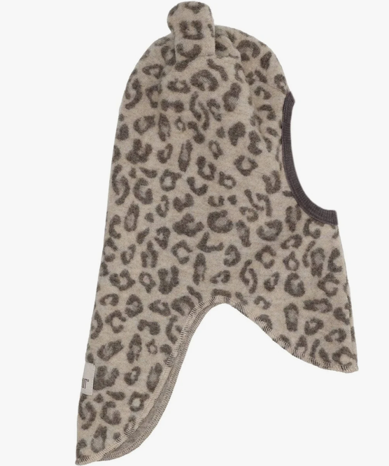 huttelihut - balaclava ears wool fleece jac, camel melange