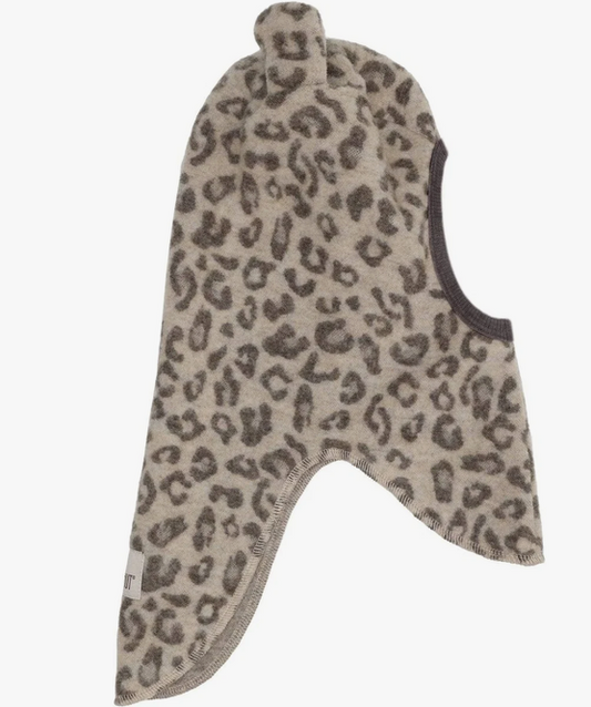 huttelihut - balaclava ears wool fleece jac, camel melange